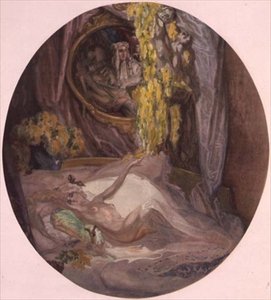 Frau auf einem Bett von Franz von Bayros (1866 1924)