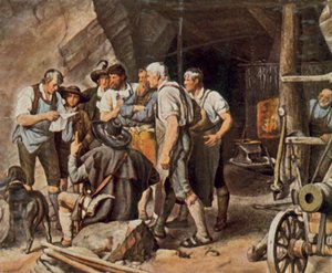 Vor dem Aufstand in Tirol von Franz von (after) Defregger