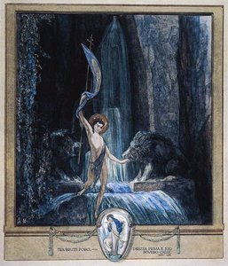 Illustration aus Dantes Göttlicher Komödie, Fegefeuer, Gesang XIV: 45, 1921 von Franz von Bayros