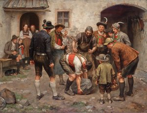 Die Kraftprobe von Franz von Defregger