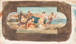 Der Tanz der Italiener (Entwurf eines Deckengemäldes) von Franz von Matsch