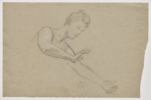 Figurenstudie für das Fakultätsbild "Theologie" von Franz von Matsch