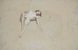 Studie eines liegenden Männeraktes