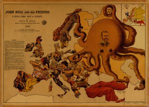 John Bull und seine Freunde. Eine serio-komische Karte von Europa von Fred W. Rose