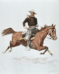 US-Kavallerieoffizier in Felduniform der 1870er Jahre von Frederic (after) Remington