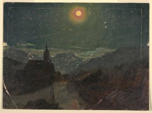 Alpenlandschaft bei Nacht, 1868 von Frederic Edwin Church