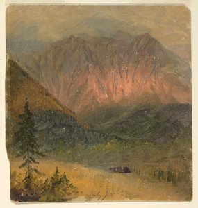 Alpenstudie eines Sonnenuntergangs, Juli 1868 von Frederic Edwin Church