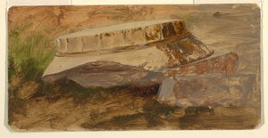 Athen, gefallene Kapitelle des Parthenon von Frederic Edwin Church