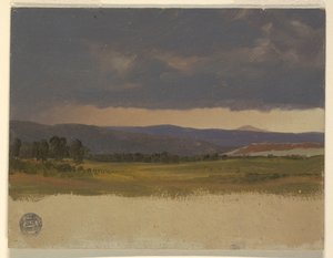 Blauer Hügel unter niedrigen Wolken, 1869–70 von Frederic Edwin Church