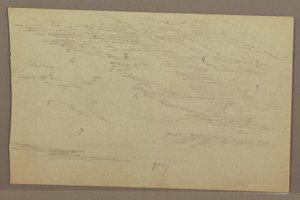 Zeichnung, Wolkenstudie, 1860er Jahre