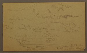 Wolkenstudie, möglicherweise 1860 von Frederic Edwin Church