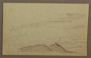 Zeichnung, Bewölkter Himmel, möglicherweise 1860er Jahre von Frederic Edwin Church
