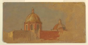 Zeichnung, Kolumbien oder Ecuador, Kirchendächer, 1853 oder 1857