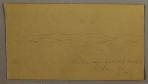 Ferne Ansicht des Saddleback Mountain, Maine, 1. Oktober 1867 von Frederic Edwin Church