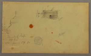 Kuppelhaus, Haus mit Treppe, Februar, möglicherweise 1868
