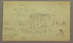 Zeichnung, Fassade des Parreloriums, 28. April 1868 von Frederic Edwin Church