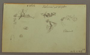 Zeichnung, Figurenstudien, Packesel, Segelboot, möglicherweise 1868 von Frederic Edwin Church