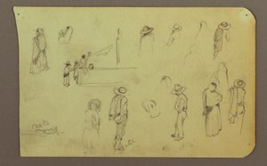 Figuren, Verso: Figur, Landschaft, 1883 von Frederic Edwin Church