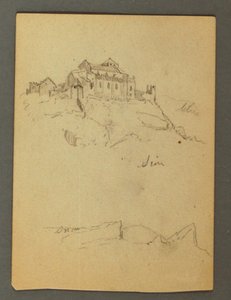 Befestigung von Klippen, Sion, Rhonetal, möglicherweise 1868 von Frederic Edwin Church