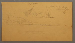 Hafen, Segelboote, Berge von Frederic Edwin Church