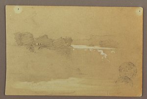 Hennequin Point und die American Falls, Niagara River, möglicherweise 1856 von Frederic Edwin Church