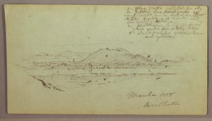 Hügel, Fluss, März 1858 von Frederic Edwin Church