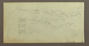 Pferd, Figur von hinten, Bäume von Frederic Edwin Church