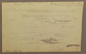 Zeichnung, Hudson Valley, 1863 von Frederic Edwin Church