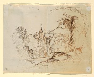 Zeichnung, Imaginäre Landschaft, 1865–66