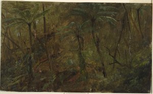Zeichnung, In den Wäldern von Jamaika, Westindische Inseln, 1865 von Frederic Edwin Church