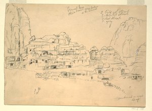 Khirbet-en-Nasara, Petra, Jordanien, 26. Februar 1868 von Frederic Edwin Church