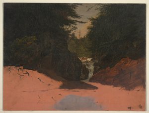 Zeichnung, Maine, Gebirgsbach, August-September 1851
