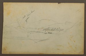 Zeichnung, Berglandschaft, Kolumbien oder Ecuador, 1853 von Frederic Edwin Church