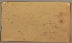 Zeichnung, Berglandschaft, Jamaika, Westindien, Juli 1865 von Frederic Edwin Church