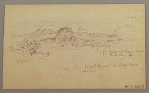 Zeichnung, Berggipfel, 22. Februar 1868 von Frederic Edwin Church