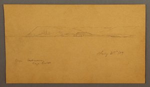 Zeichnung, Bergige Küste, 21. Juli 1859 von Frederic Edwin Church