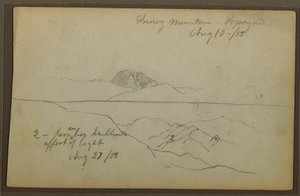 Zeichnung, Berge, Popayan, Kolumbien, August 1853 von Frederic Edwin Church