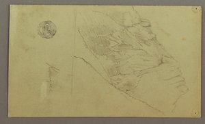 Zeichnung, Berghang, möglicherweise 1868 von Frederic Edwin Church