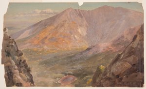 Zeichnung, Mt. Katahdin, Great Basin vom South Turner Mountain, 1877 von Frederic Edwin Church