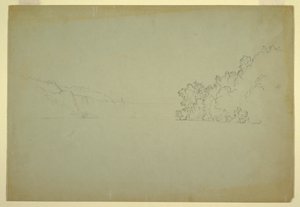 Zeichnung, Niagarafälle von Nordwesten, 1856 von Frederic Edwin Church