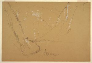 Zeichnung, Obersee, nahe Berchtesgaden, Bayern, 17. Juli 1868 von Frederic Edwin Church