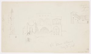 Zeichnung, Altes Haus, Beirut, 1868 von Frederic Edwin Church