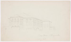 Zeichnung, Altes Haus, Beirut, 1868 von Frederic Edwin Church