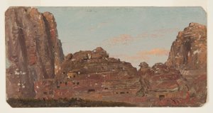 Petra, Khirbet en-Nasara Felsenkammern, Februar 1868