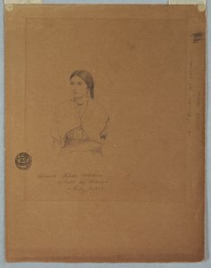 Zeichnung, Porträt eines bolivianischen Mädchens: Senorita Filetta Molina Bolador del Carmen, Kolumbien, 13. Juli 1853 von Frederic Edwin Church