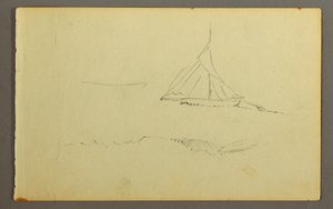 Segelboot von der Backbordseite gesehen von Frederic Edwin Church