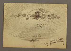 Zeichnung, Skizzen aus dem Nahen Osten, einschließlich Suezkanal, Januar 1868 von Frederic Edwin Church