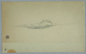Verschneiter Gipfel des Vulkans, 1850–60 von Frederic Edwin Church