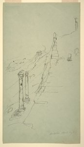 Südseite der Akropolis, Athen von Osten, 20. April 1869 von Frederic Edwin Church