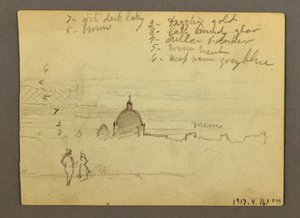 Petersdom und Vatikanstadt (von Norden gesehen), Rom, Italien, Januar 1869 von Frederic Edwin Church